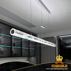 Hot Stunning Line Smoky Transparent Acrylic Glass Villa Pendant Lamp (KIZ-90P)