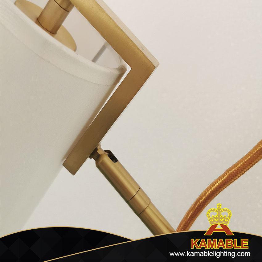Beautiful Custom Adjustable Gold White Floor Lamp in Home（KIA-31F）