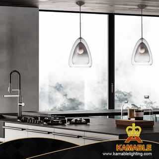 Double Layer Triangle Glass Kitchen Simple Pendant Lighting (MD21567-1-300)