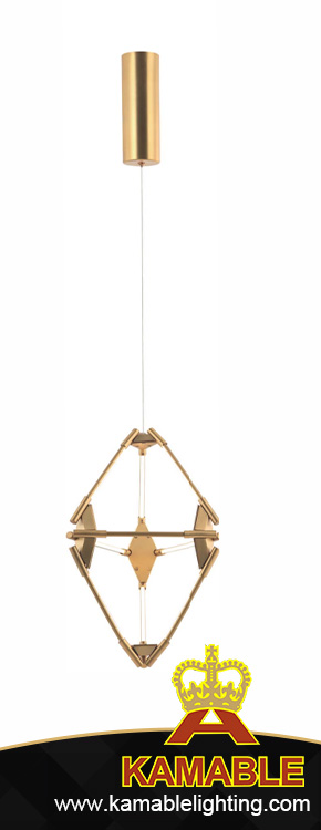 Simple Triangle Kitchen Metal Brass Color Pendant Lighting (KA2H0016/S/G)