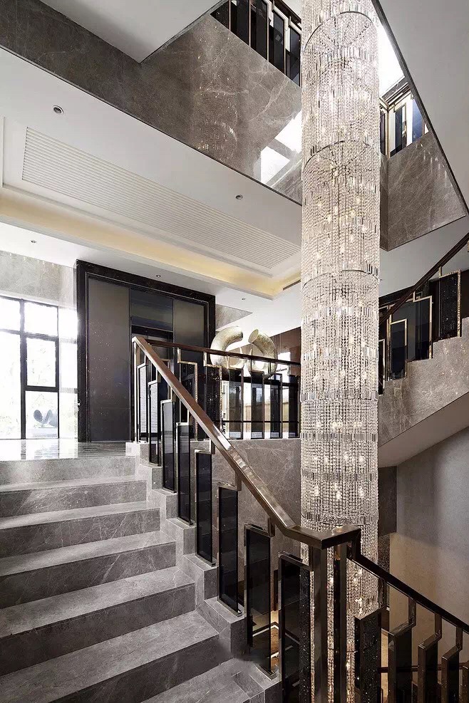 Huge Clear Decorative Crystal Indoor Stairs Pendant Light (KA950P)