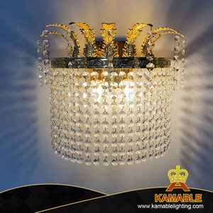 Line Great Excellent Villa Custom Crystal Gold Metal Wall Lamp(YHC2040-W)