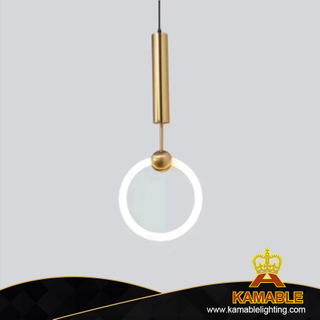 Simple Modern Single Circle Ring Indoor Metal Acrylic Pendant Light (KIZ-69P)