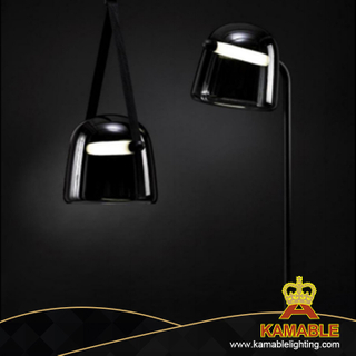 Exquisite Magnificent Modern Indoor Room Black Steel Glass Floor Light (KAKF5036)