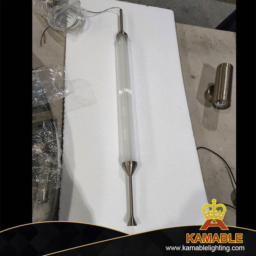 Decorative Thin Style Plum Stripped Glass Pendant Lamp in Dining Room (KIZ-77P)