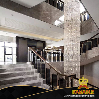 Huge Clear Decorative Crystal Indoor Stairs Pendant Light (KA950P)