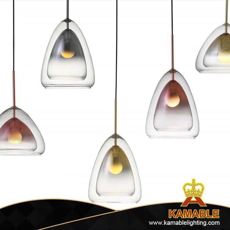 Double Layer Triangle Glass Kitchen Simple Pendant Lighting (MD21567-1-300)