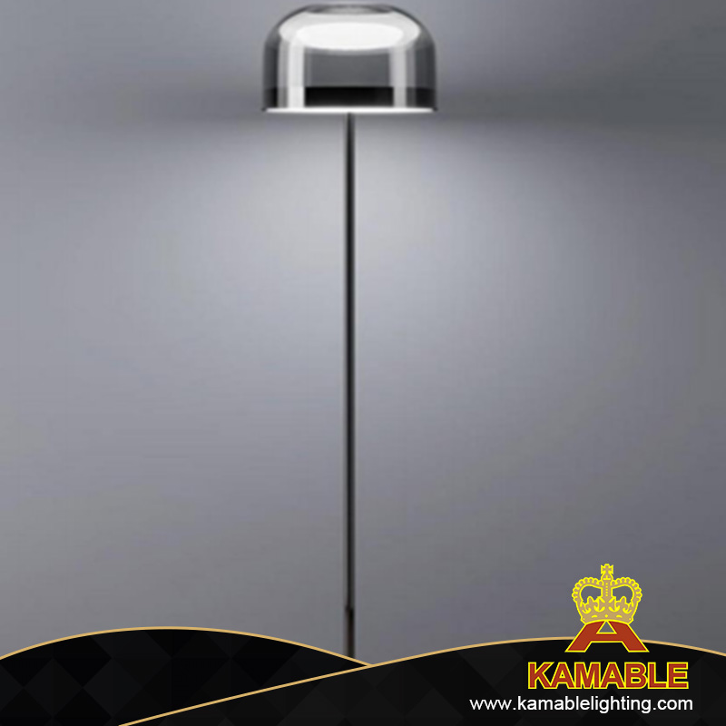 Decorative Wonderful design Steel Glass Smoky Living Room Table Lamp (KA3058)