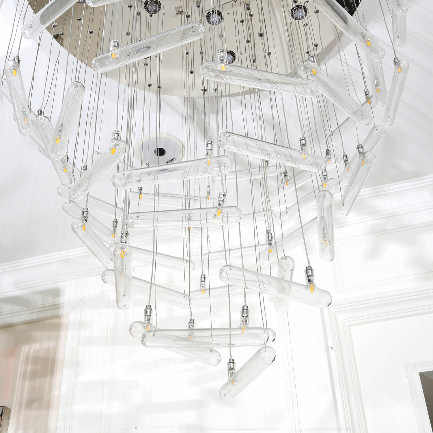 Line Transparent Living Room Lobby Design Pendant Lighting (KA513-C)