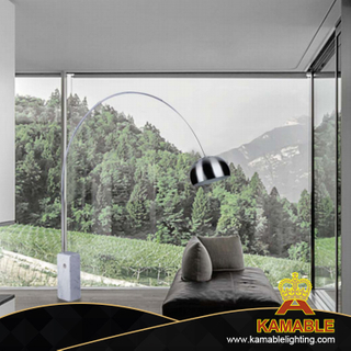 Decorative Modern Indoor Room White Steel Marble Floor Light (KA375A)