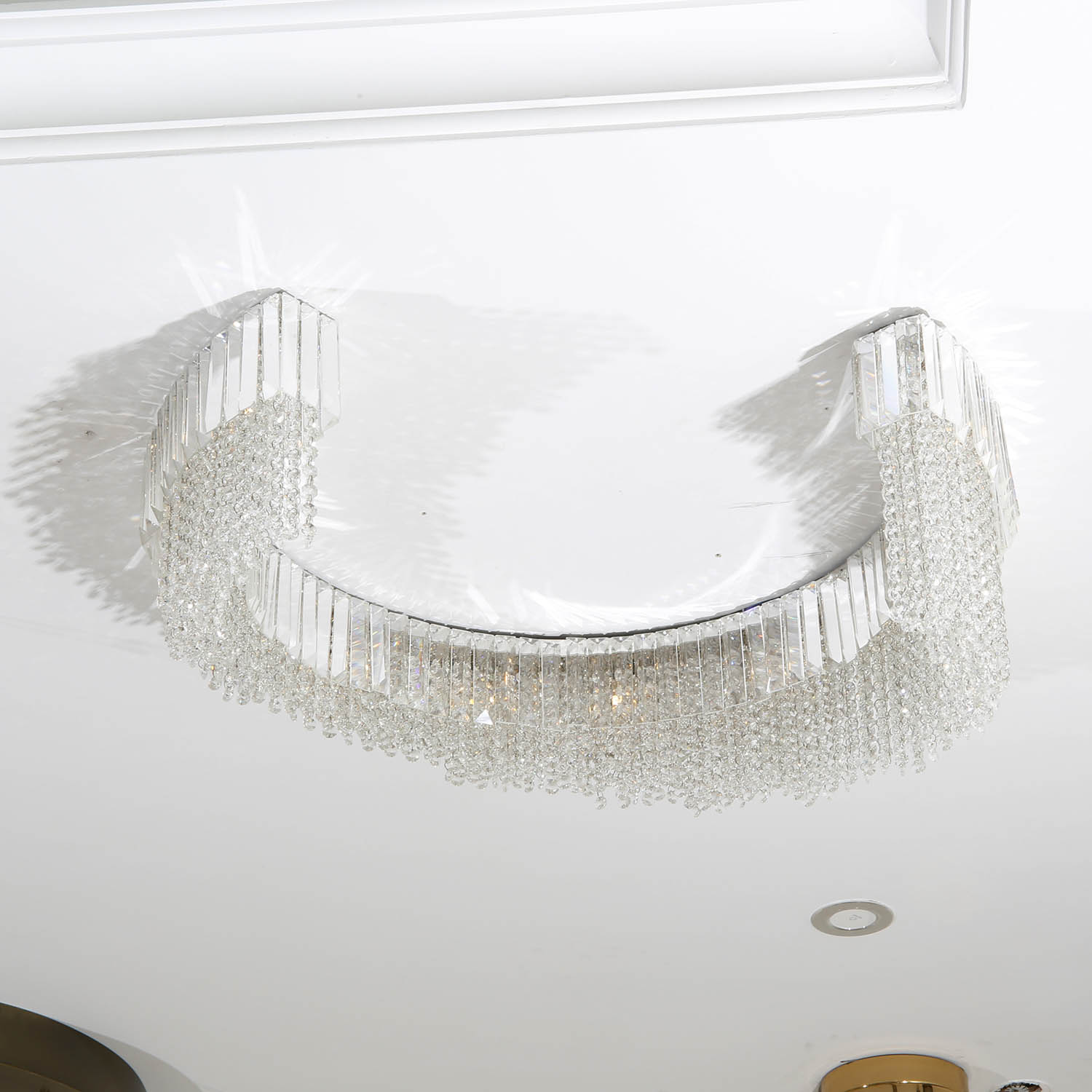 Half Round Indoor Special Design Crystal Pendant Light (KA512-C)