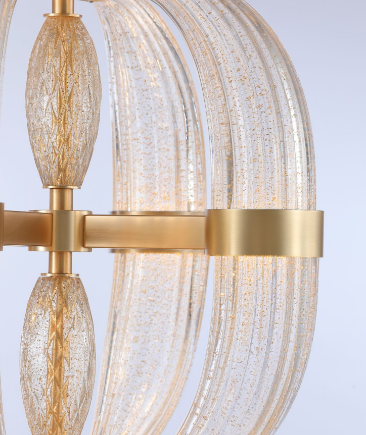 Indoor Room Gold Powder Glass Designer Style Floor Light (MD10809-4-430)