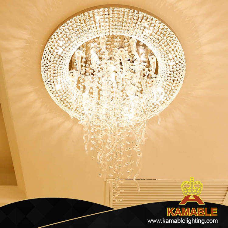 Elegant Transparent Shining Round Hotel Cystal Pendant Light(KA506-P)