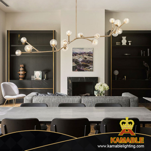Long Branches Living Room Antique Brass Decorative Pendant Light (MD10640-17-1600T)