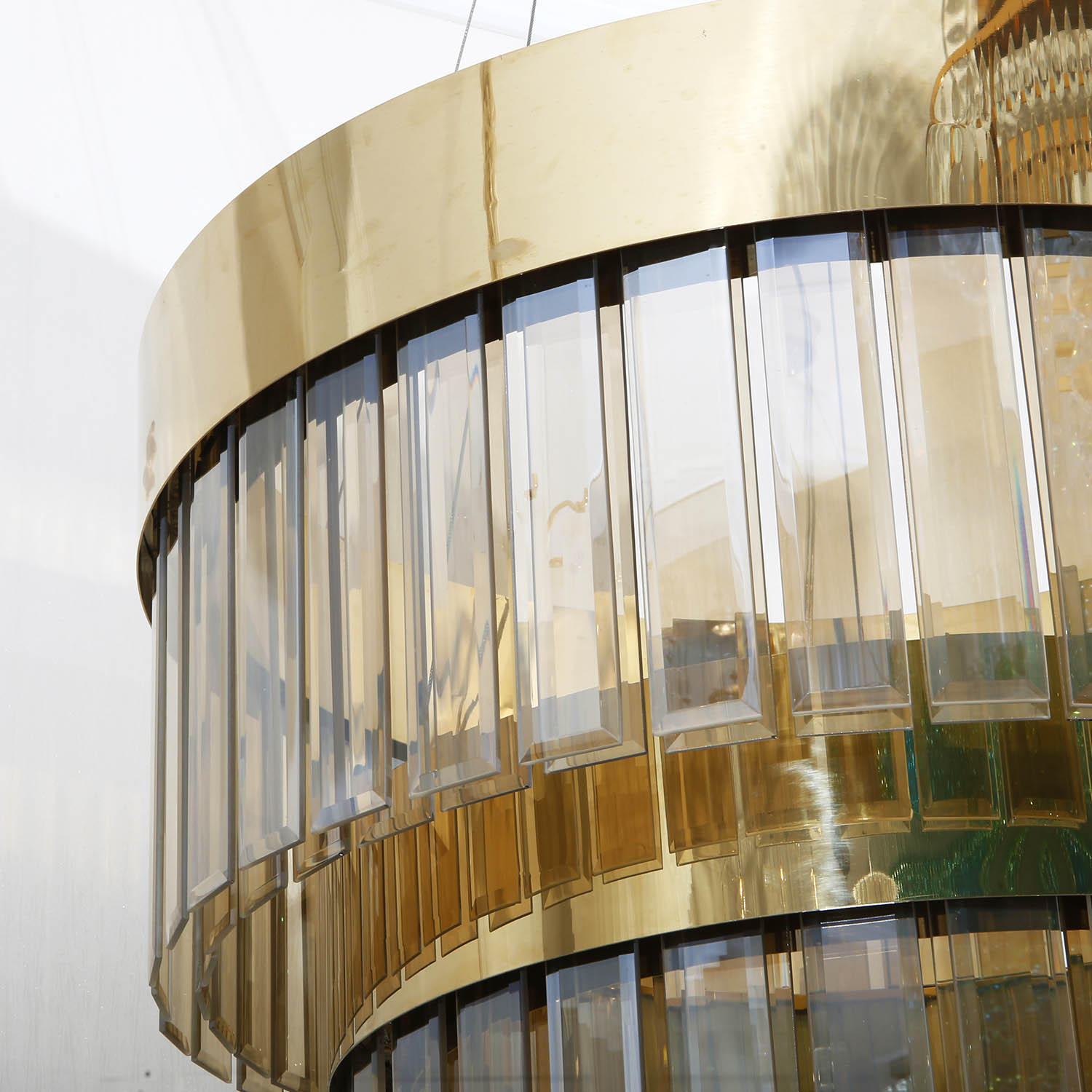 Double Ring Gold Living Room Hanging Pendant Lighting (KA516-P-C)