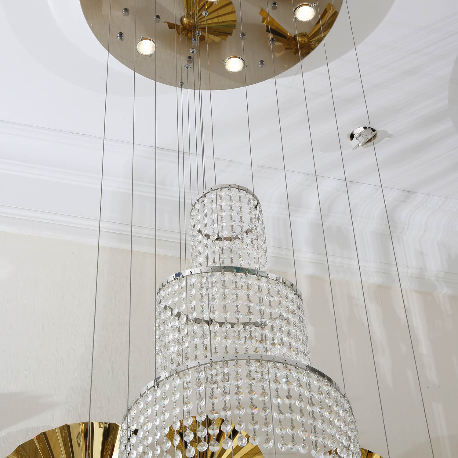 Hotel Modern Decorative Crystal Stair Ceiling Lamp (KA509-C)