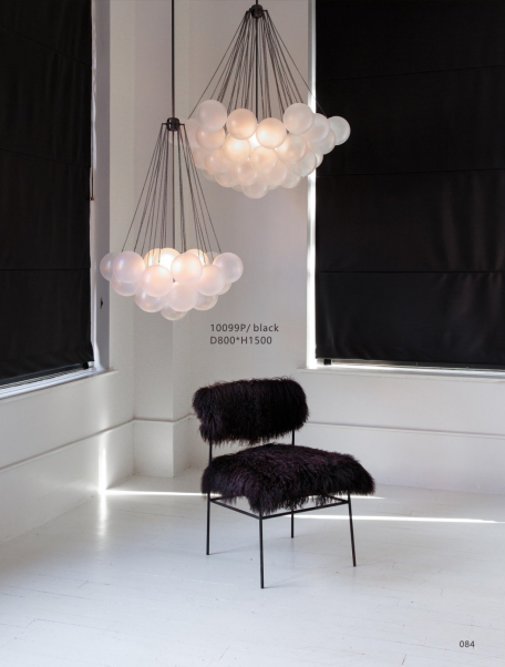 Romantic Decorative Indoor Glass Pendant Light(KA10099P/black) 