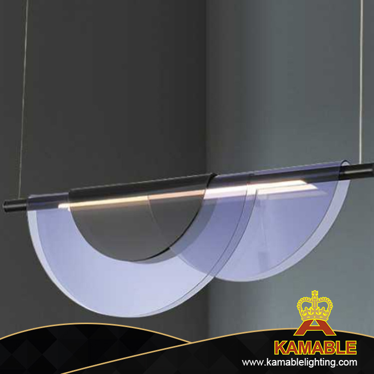 Modern Design Iron Acrylic Black Amber Indoor Living Room Pendant Lamp (KA9100P/AS )