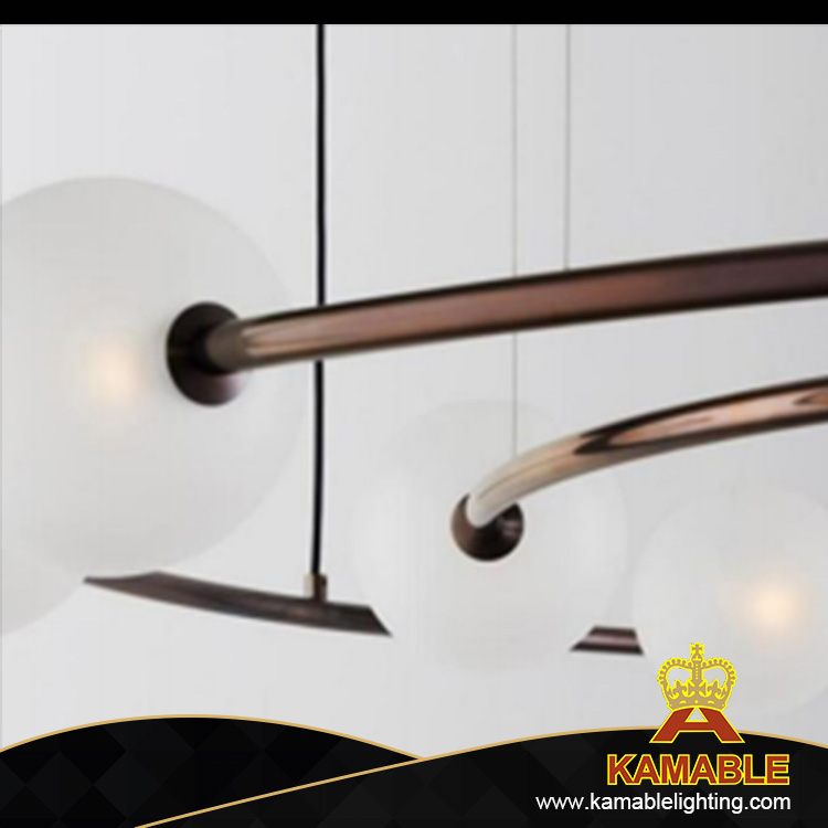 Elegant Splendid Carbon Steel Glass Brass Modern Pendant Light (KA18065-80)