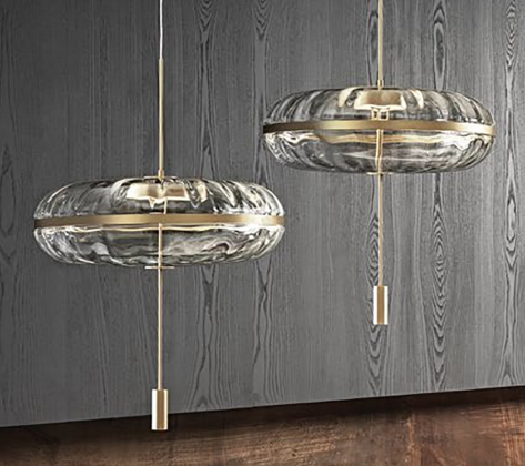 Home Luxury Style Glass Brass Steel Pendant Light(KA117S2)