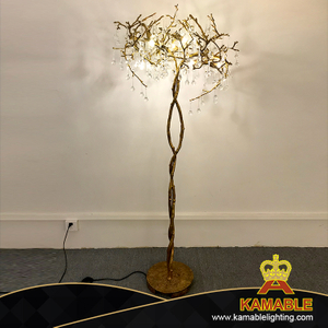 Luxury Interior Modern Decoration Artistic Design Brass Golden Floor Lamp (KJF001)