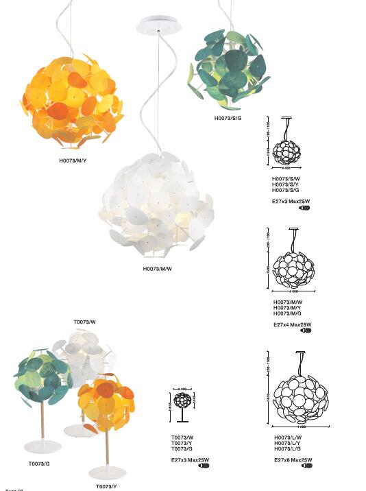 Contemporary Hanging Pendant Lamp for Livingroom (KAH0073-S-G)