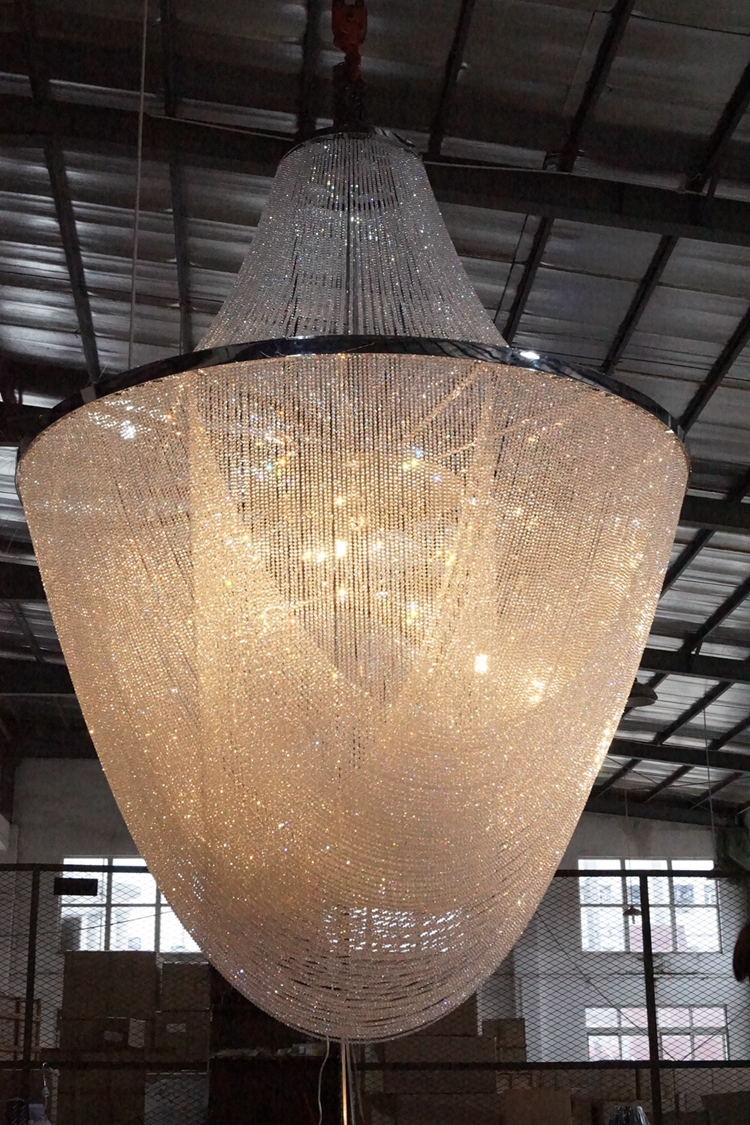 Lobby Crystal Chain Chandelier Project Lamp (KAC0410-3050)