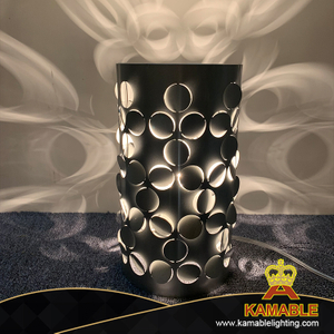 New design modern elegant interior guestroom decorative grey cylinder table lamp (KAW023)