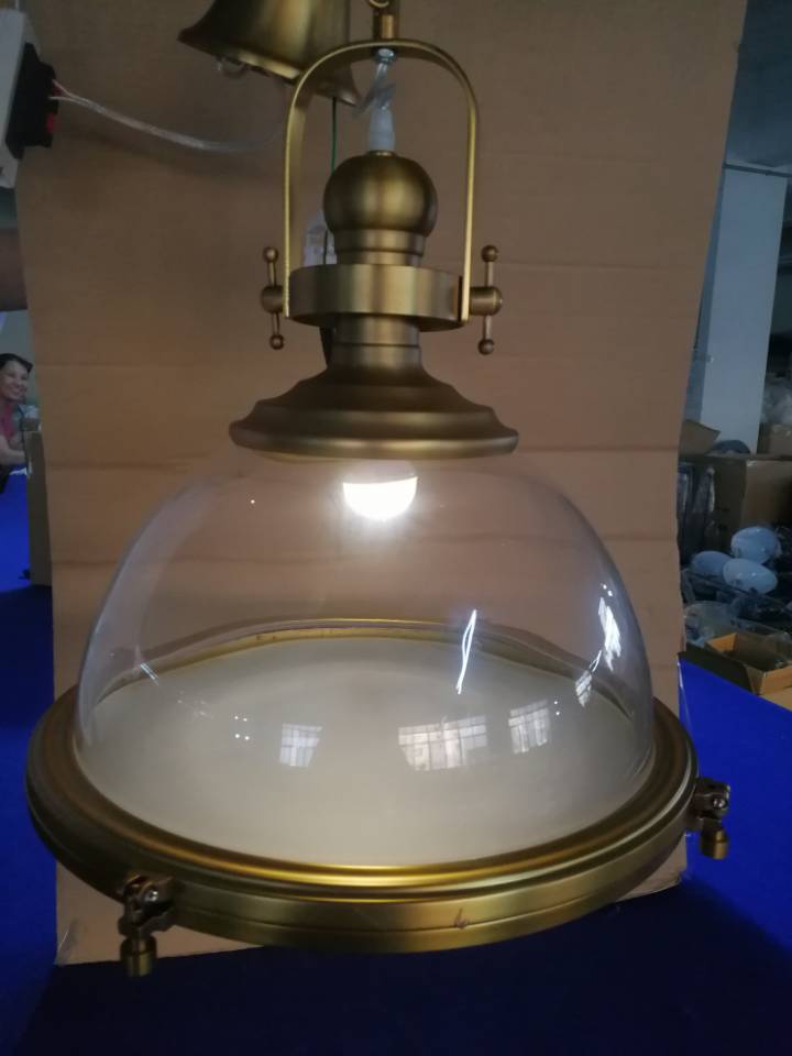 Golden Metal Interior Decorative Industrial Pendant Lamp(KAC710G-C)
