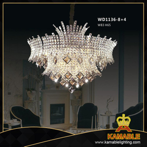 Hotel Brass with Crystal Classical Chandelier(WD1136-8+4)