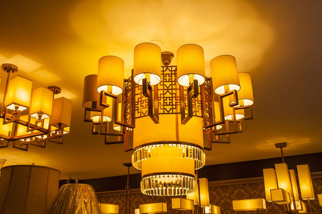 Chinese Traditional Style Hotel Restaurant Fabric Chandelier(KA234)