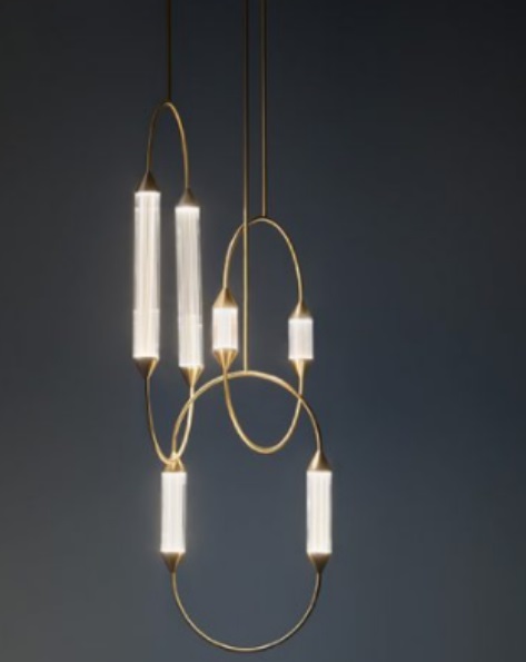 Modern Bronze Fosted Glass Hanging Pendant Light (KAP8198)
