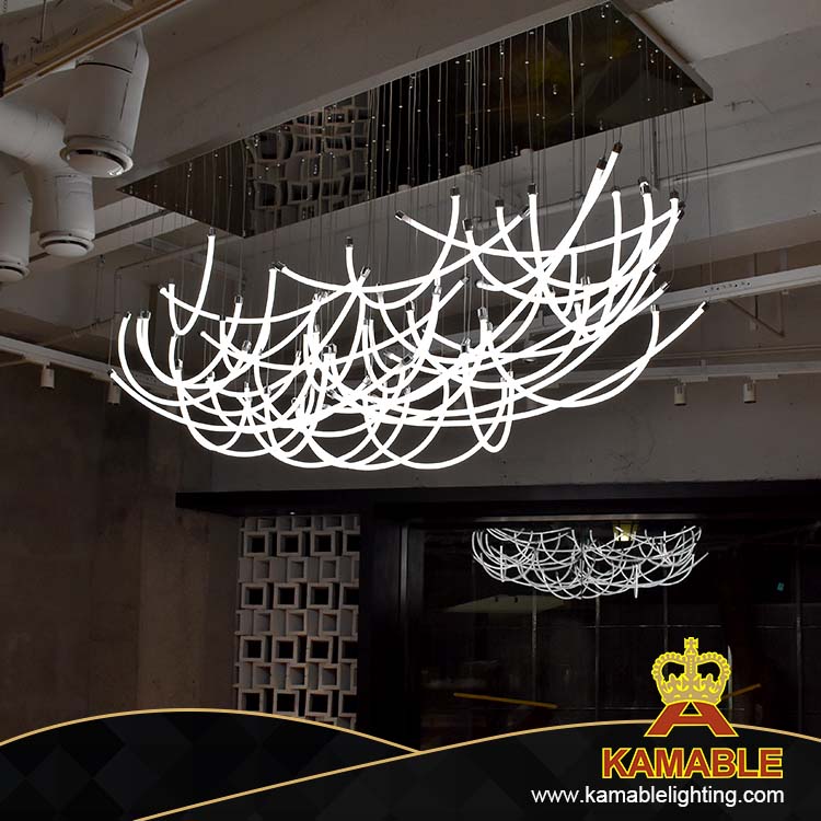 Restaurant Lobby Decoration Fancy Stainless Steel LED Ceiling Light (KAB1023)