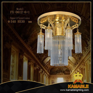 Hotel Arabic Style Luxury Brass Ceiling Chandelier(FX-0612-6+1)