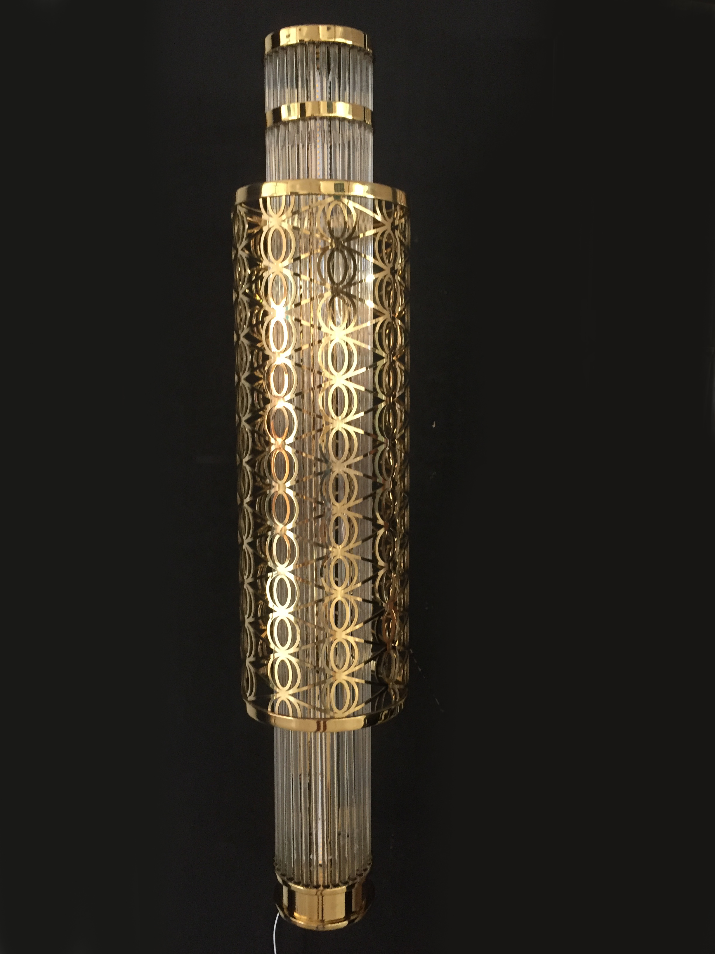 Lobby Custom Made Indoor Glass Rod Wall Light (KAC-08)