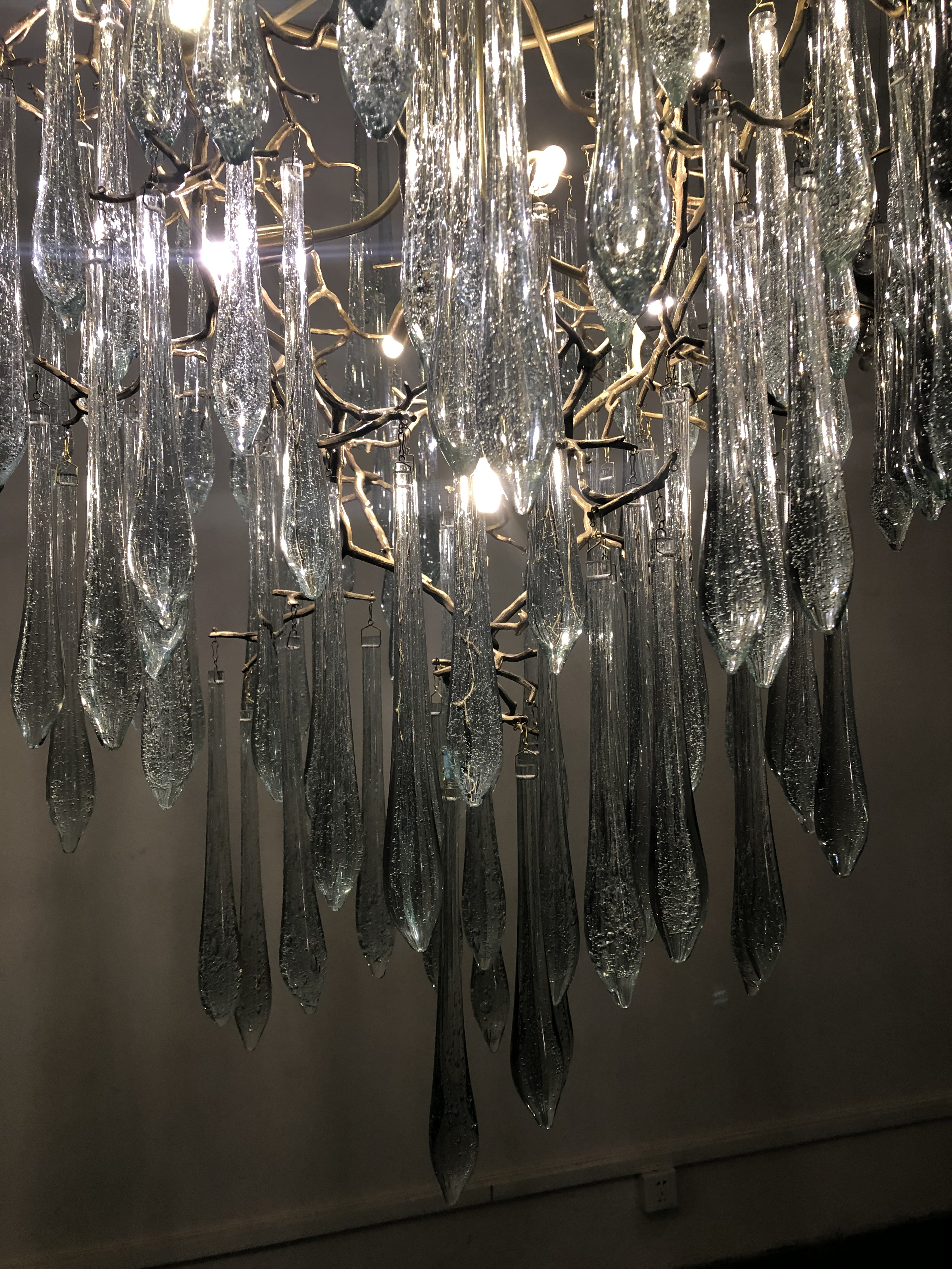 Modern Decorative Dining Room Brass Glass Pendant Light (KSE-0004)