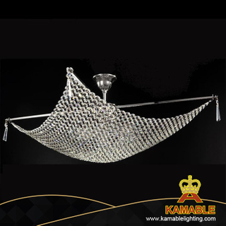 Decorative Crystal Chain Net Ceiling Chandelier (CL 5280/8CR+WT)