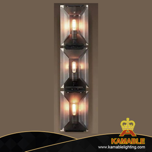 Modern crystal glass matt grey wall lamp (KAW152)