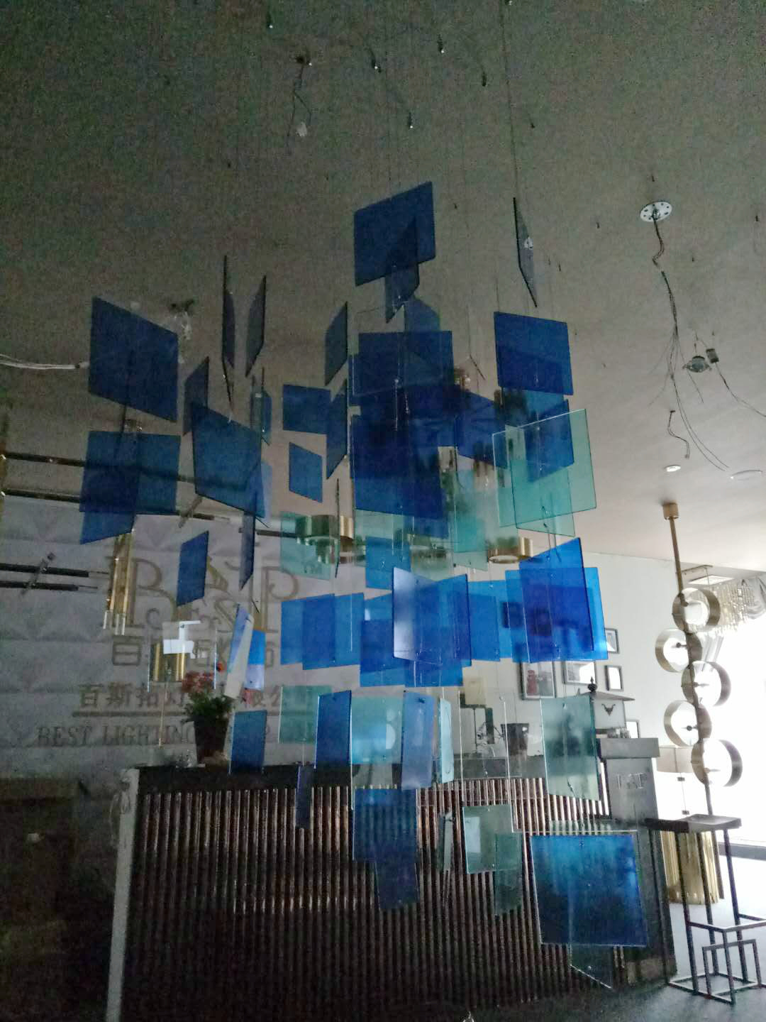 Blue Hotel Lighting Customized Glass Chandelier(KAC-02)