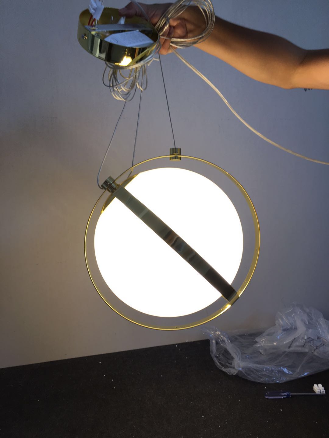 Concise design glass decoration modern indoor pendant light (KA9961P-1) 