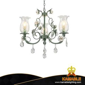 Modern Decorative Wholesale Flower Design Iron Chandelier (AT1208/3)