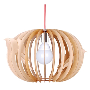 Indoor Oval Lantern Decorative Wood Modern Pendant Lamp(LBMP-NL)