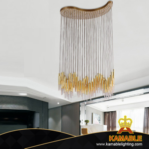 Modern Decorative Wave Hanging Metal Acrylic Pendant Lights (KAP17-118)