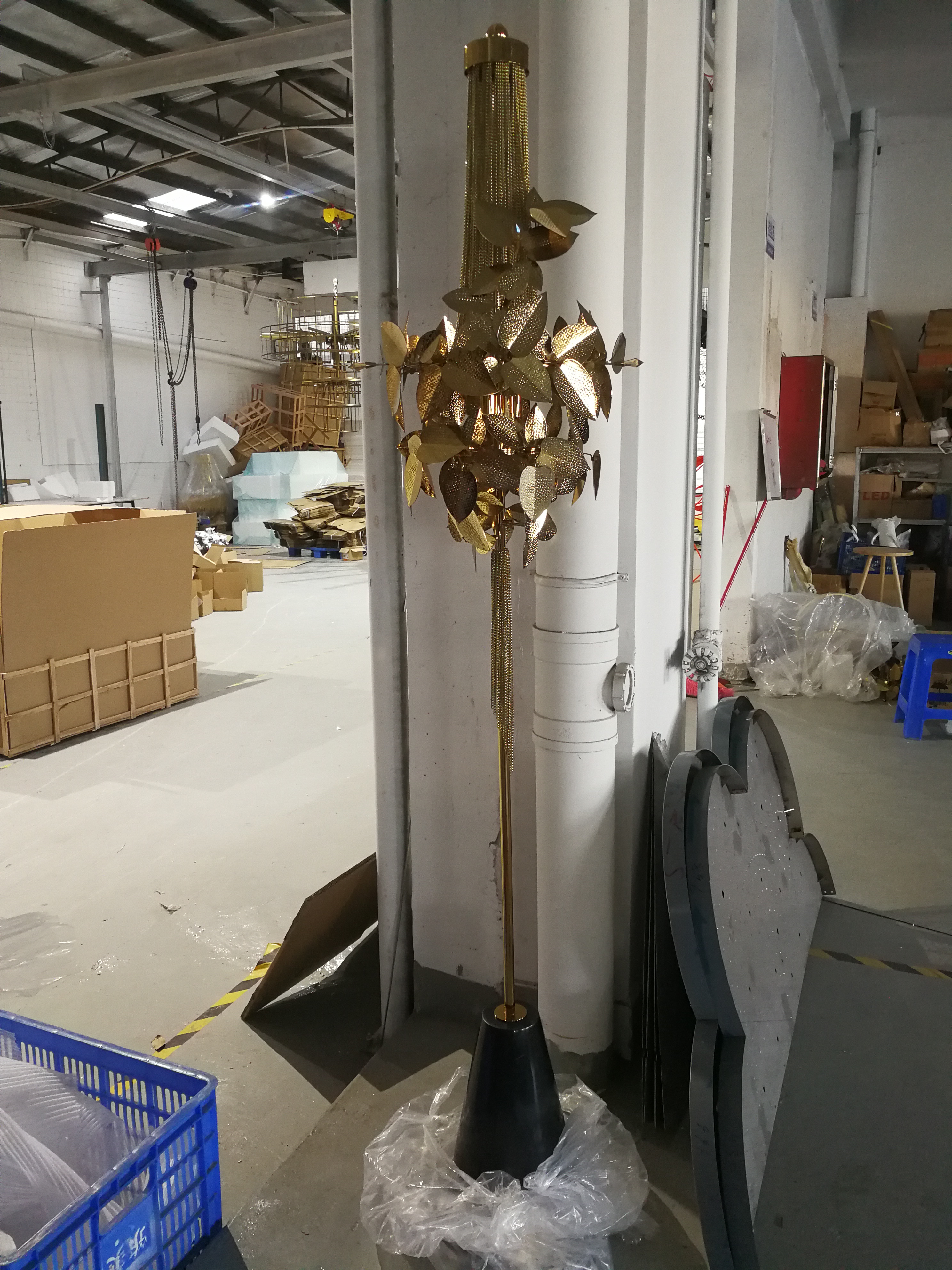 Modern Decoration Marble Base Brass Floor Lighting (KAF9952)