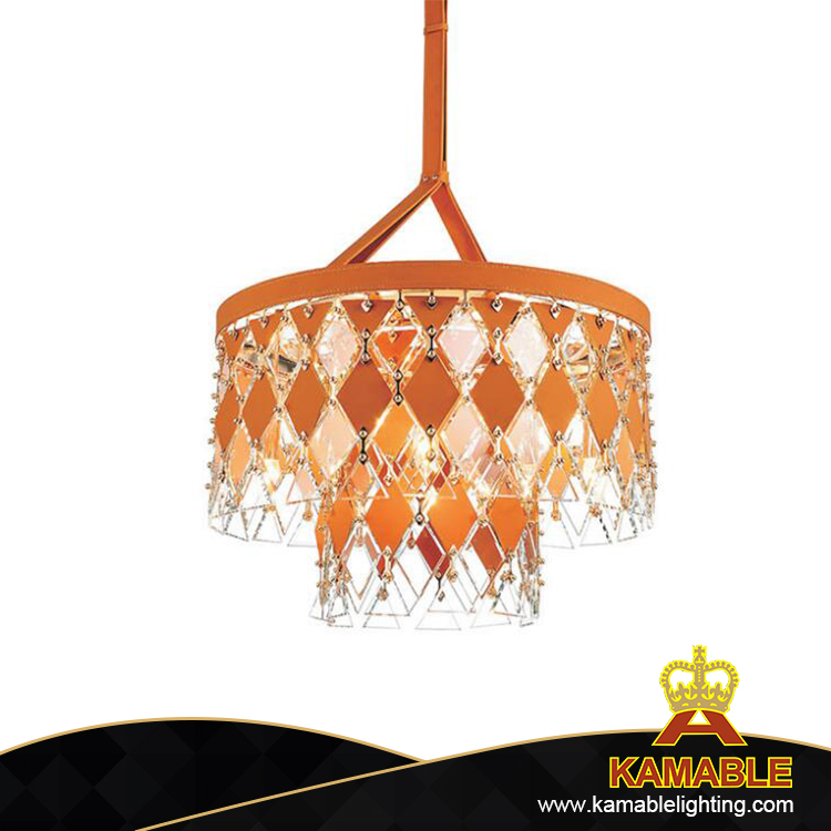 Modern Leather Crystal Pendant Light (KAG5752-D850)
