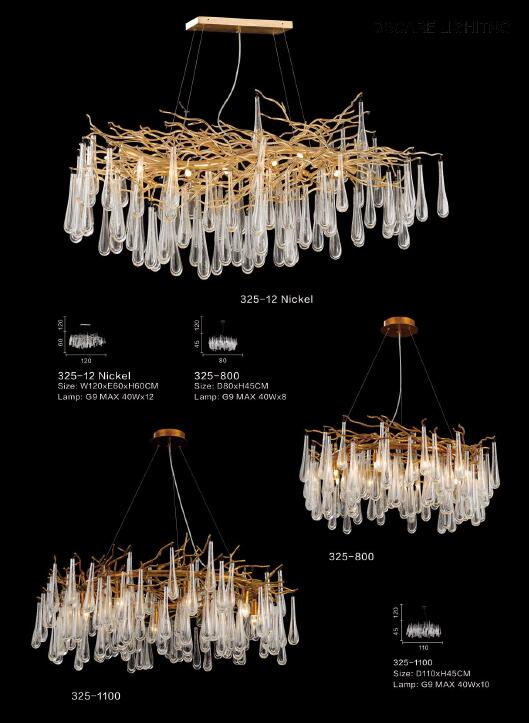 Fancy Style Decorative Modern Acrylic Pendant Lights(KA325-12) 
