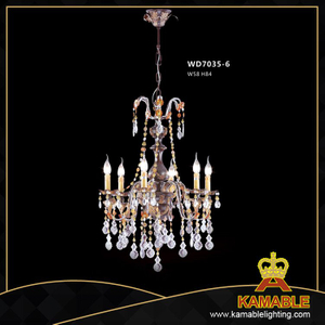 Elegant Brass Crystal Classical Pendant Lamp(WD7035-6)