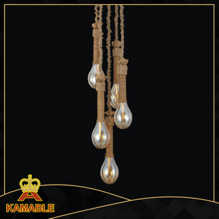 Retro Style Hemp Rope Decorative Hotel Pendant Lamp (KW0029P-6)
