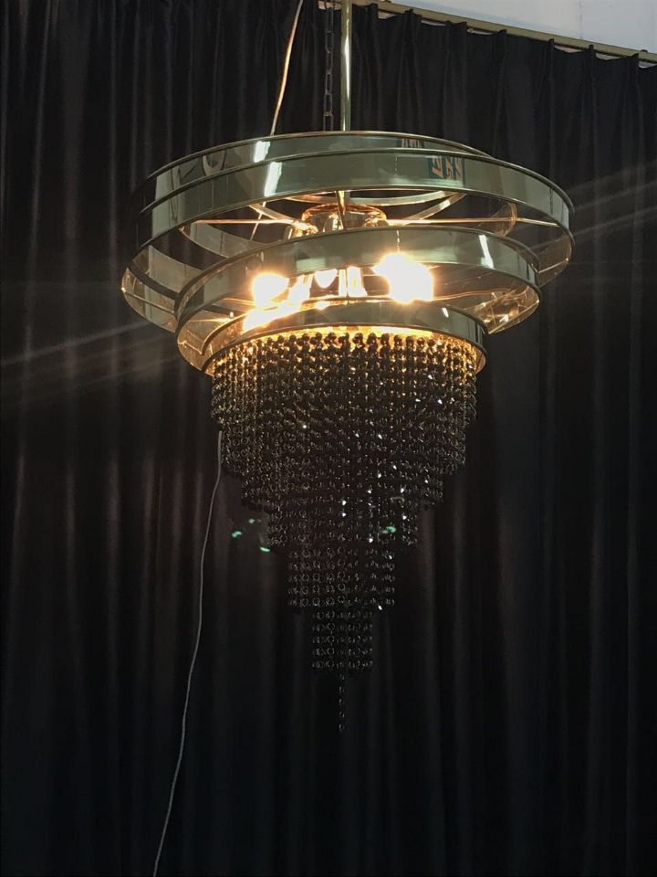 Project Stainless Steel Black Color K9 Crystal Chandelier (KA00222)